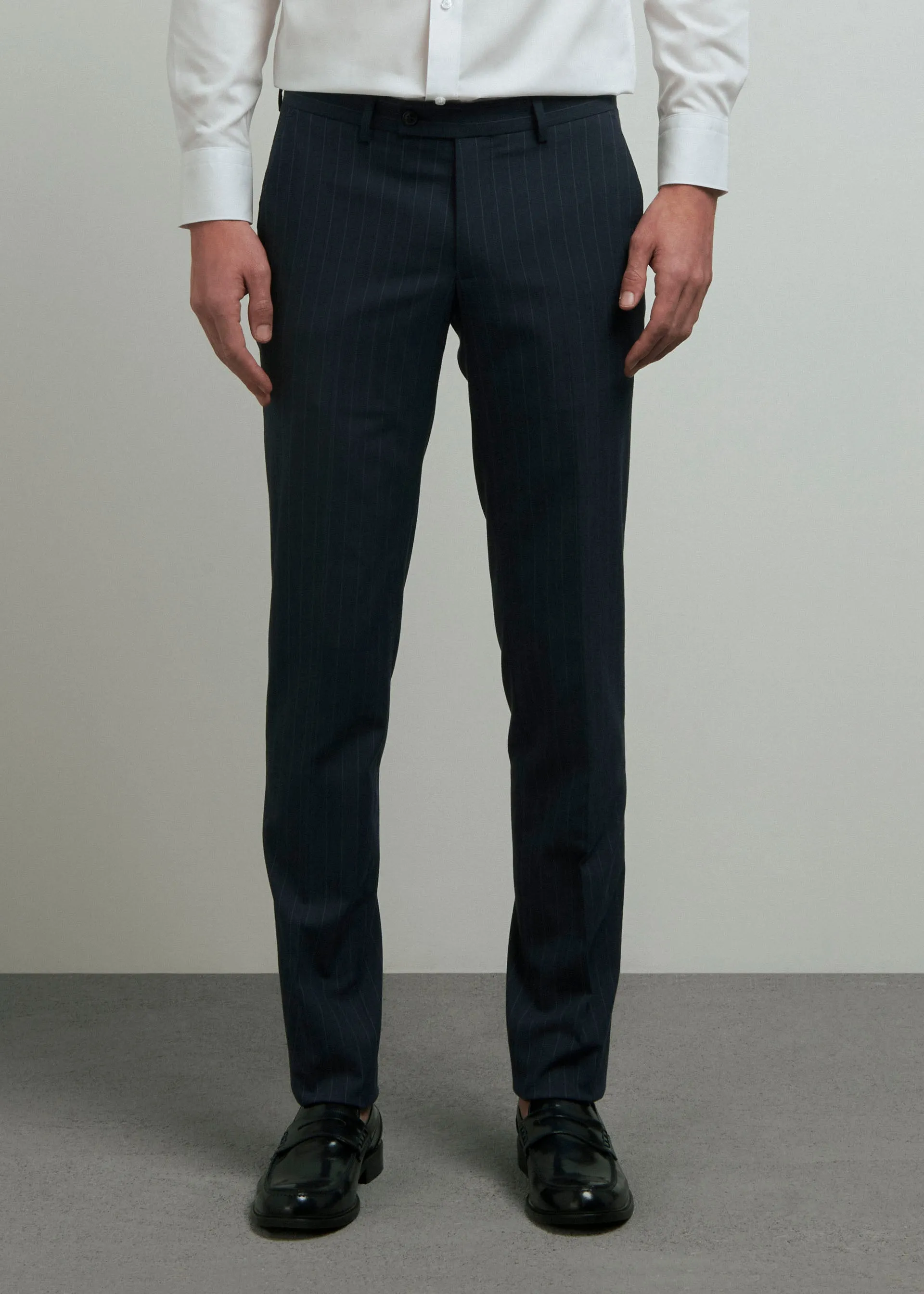 Slim Pinstripe Suit.