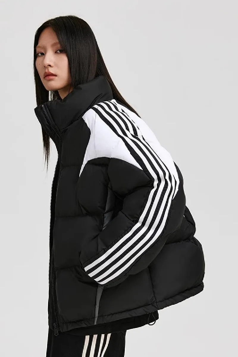 Contrast Logo Puffer Jacket