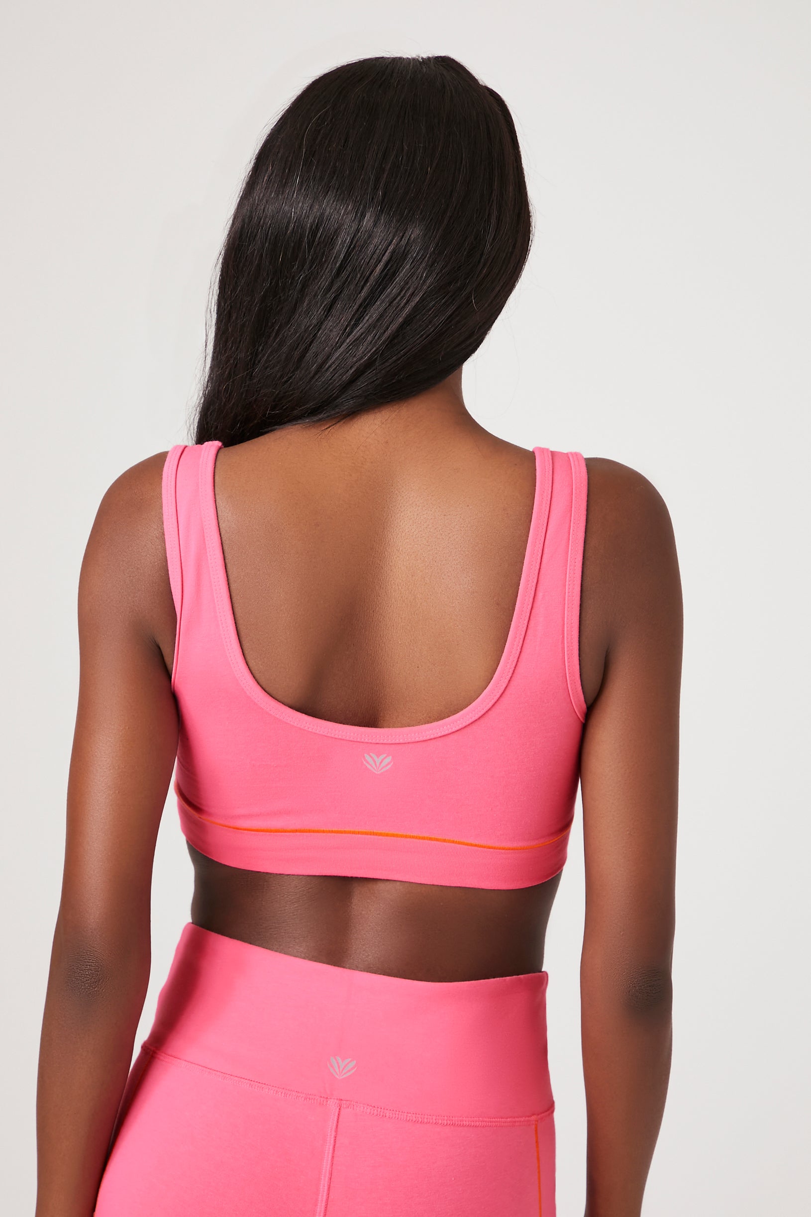 Contrast-Stitched Athletic Bra