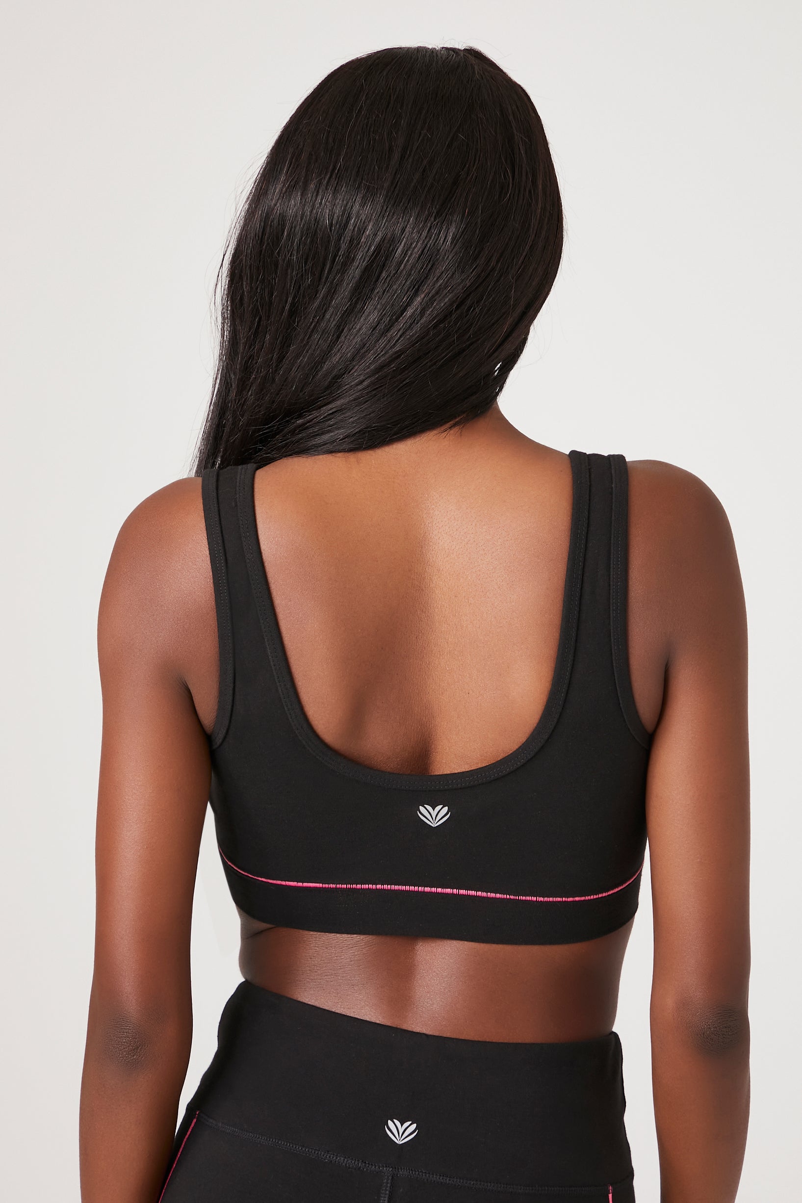 Contrast-Stitched Athletic Bra