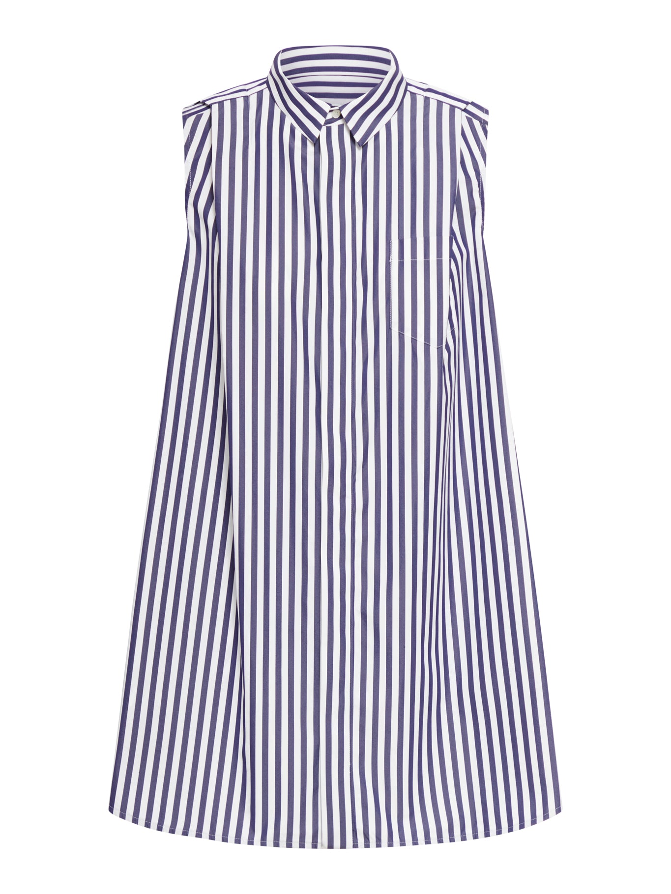 Cotton Shirt Dress-Poplin