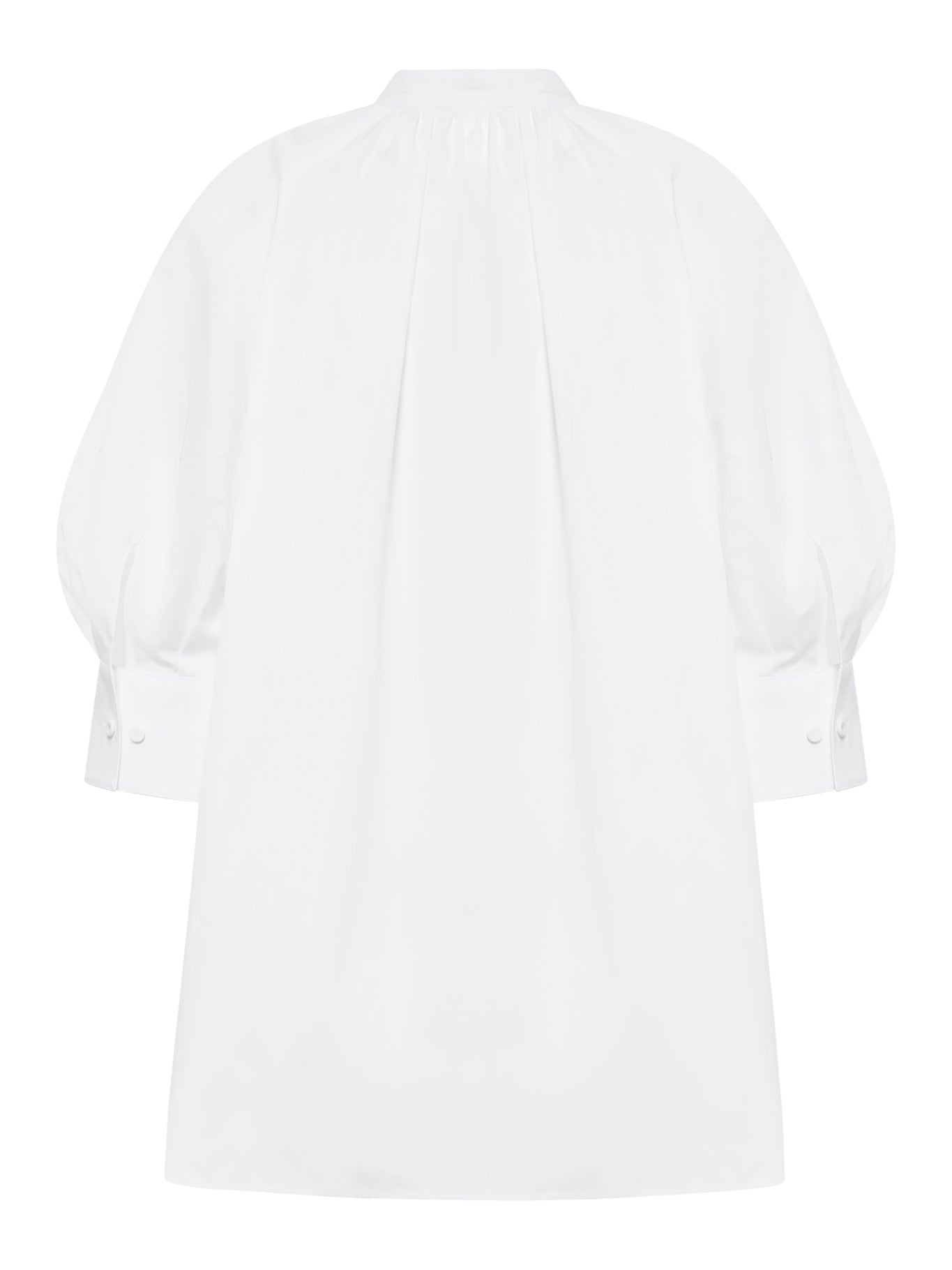 Cotton shirt with puffed sleeves