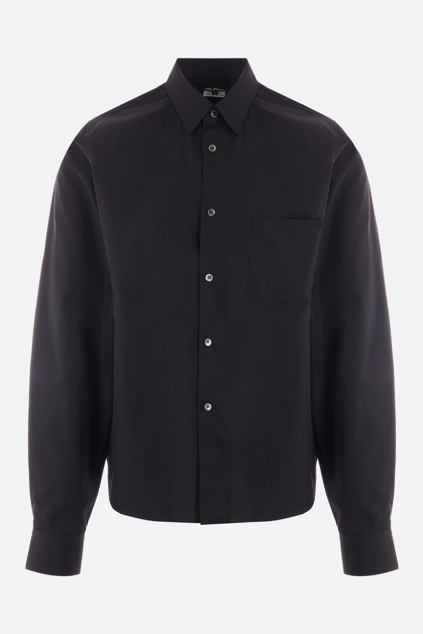 cut-out poplin shirt