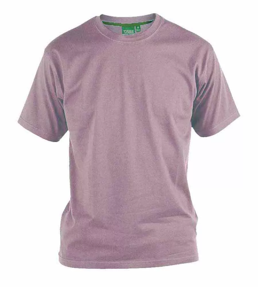 D555 Crew Neck Premium Cotton T-shirts in Pale Grape Color