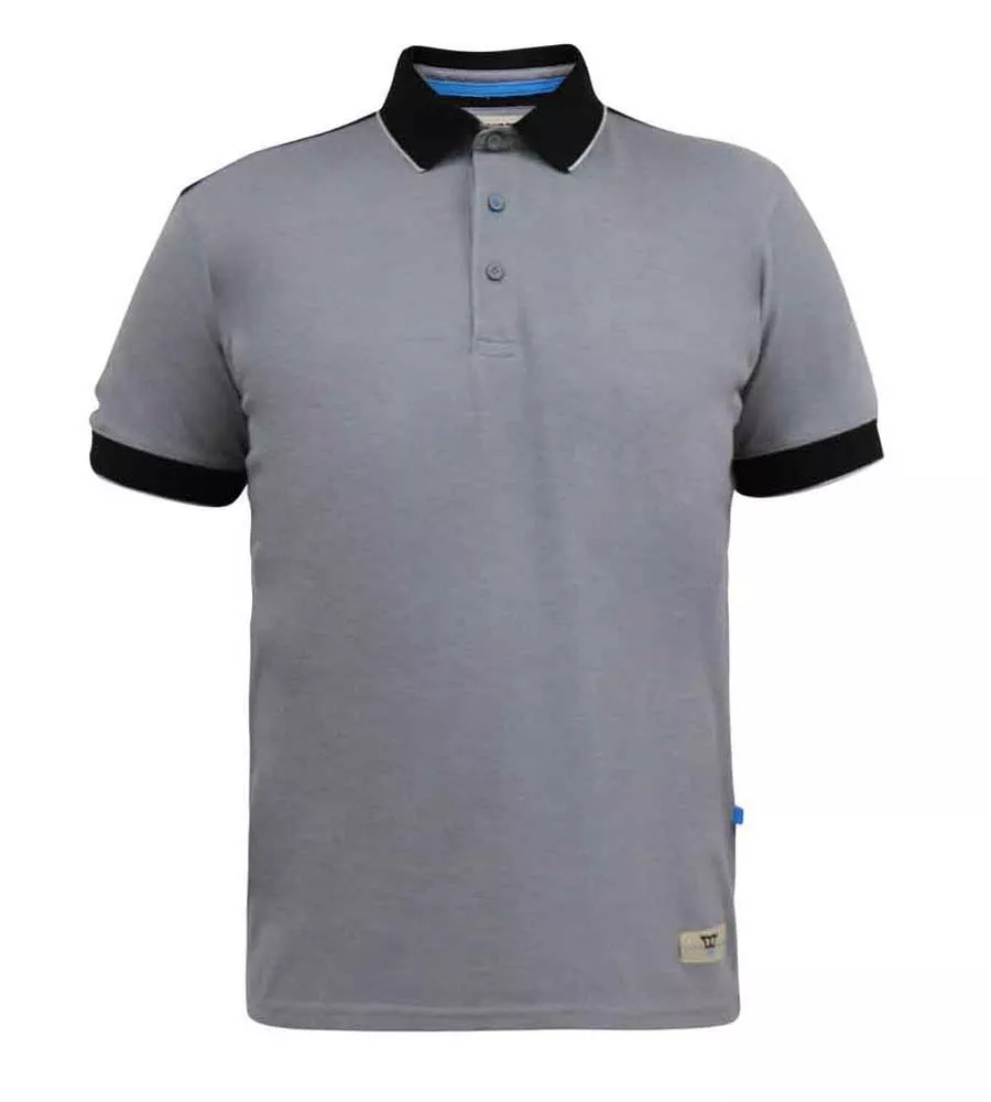 D555 Plus Size Men's Pique Polo Shirt with Ribbed Collar and Cuffs (Prinstead)