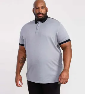 D555 Plus Size Men's Pique Polo Shirt with Ribbed Collar and Cuffs (Prinstead)