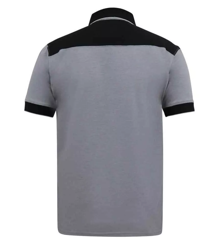 D555 Plus Size Men's Pique Polo Shirt with Ribbed Collar and Cuffs (Prinstead)