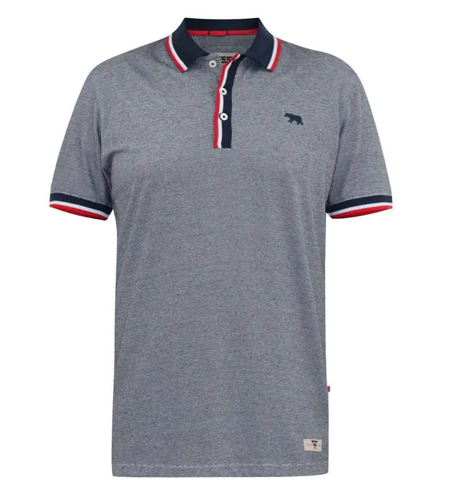 D555 Men's Striped Polo Shirt with Ribbed Trims (Bayton 2)