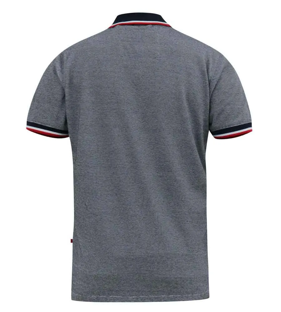 D555 Men's Striped Polo Shirt with Ribbed Trims (Bayton 2)