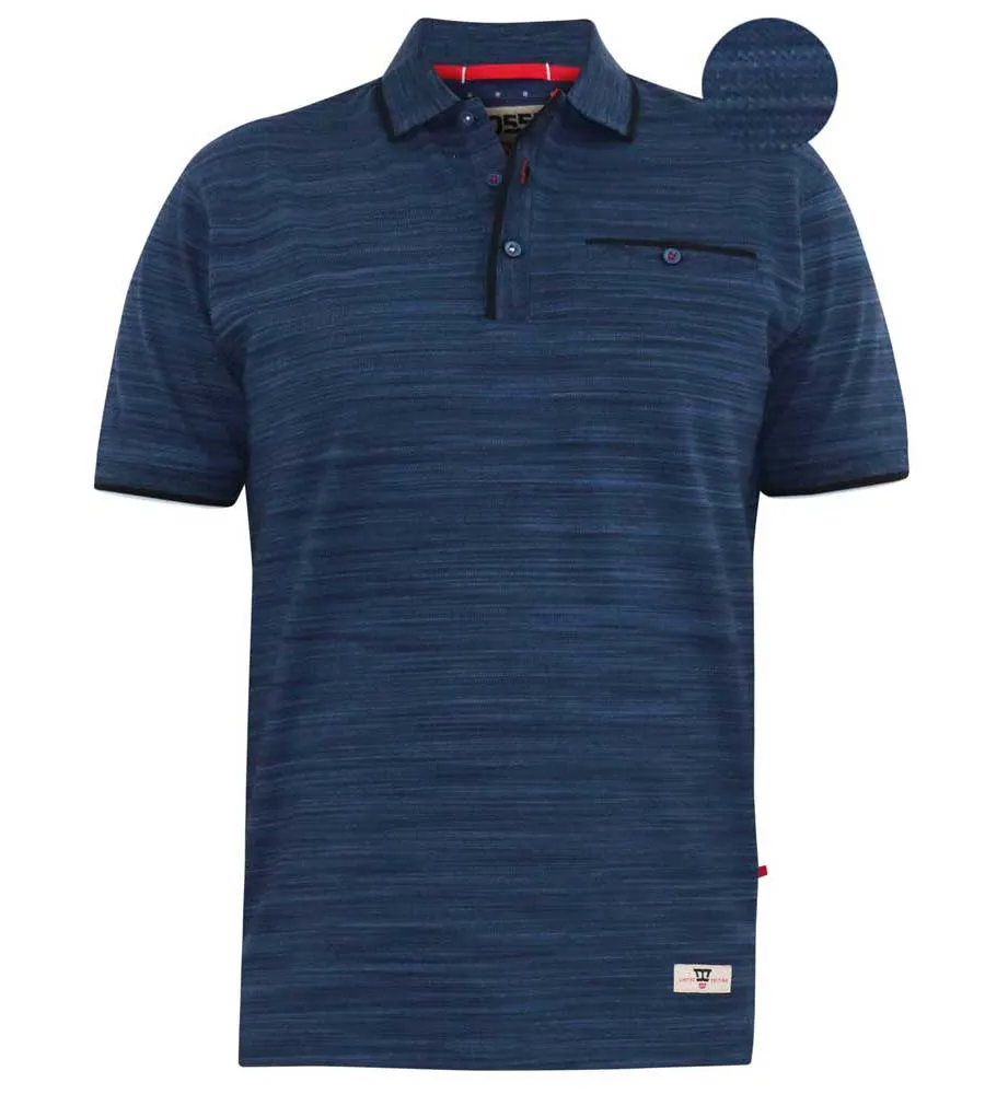 D555 Men's Pique Polo Shirt with Ribbed Cuffs and Collar (Foxley)