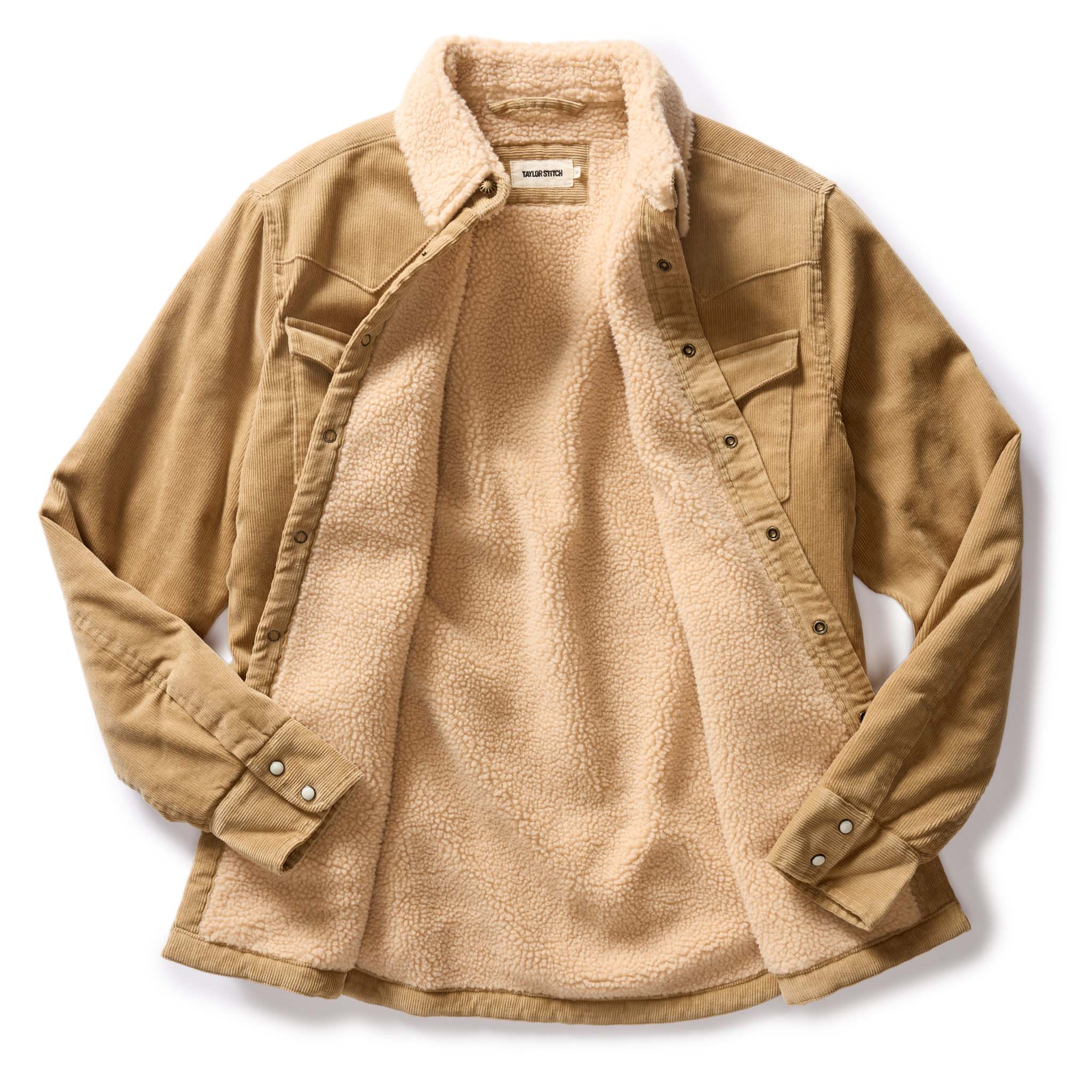 Dark Khaki Corduroy Western Shirt Jacket