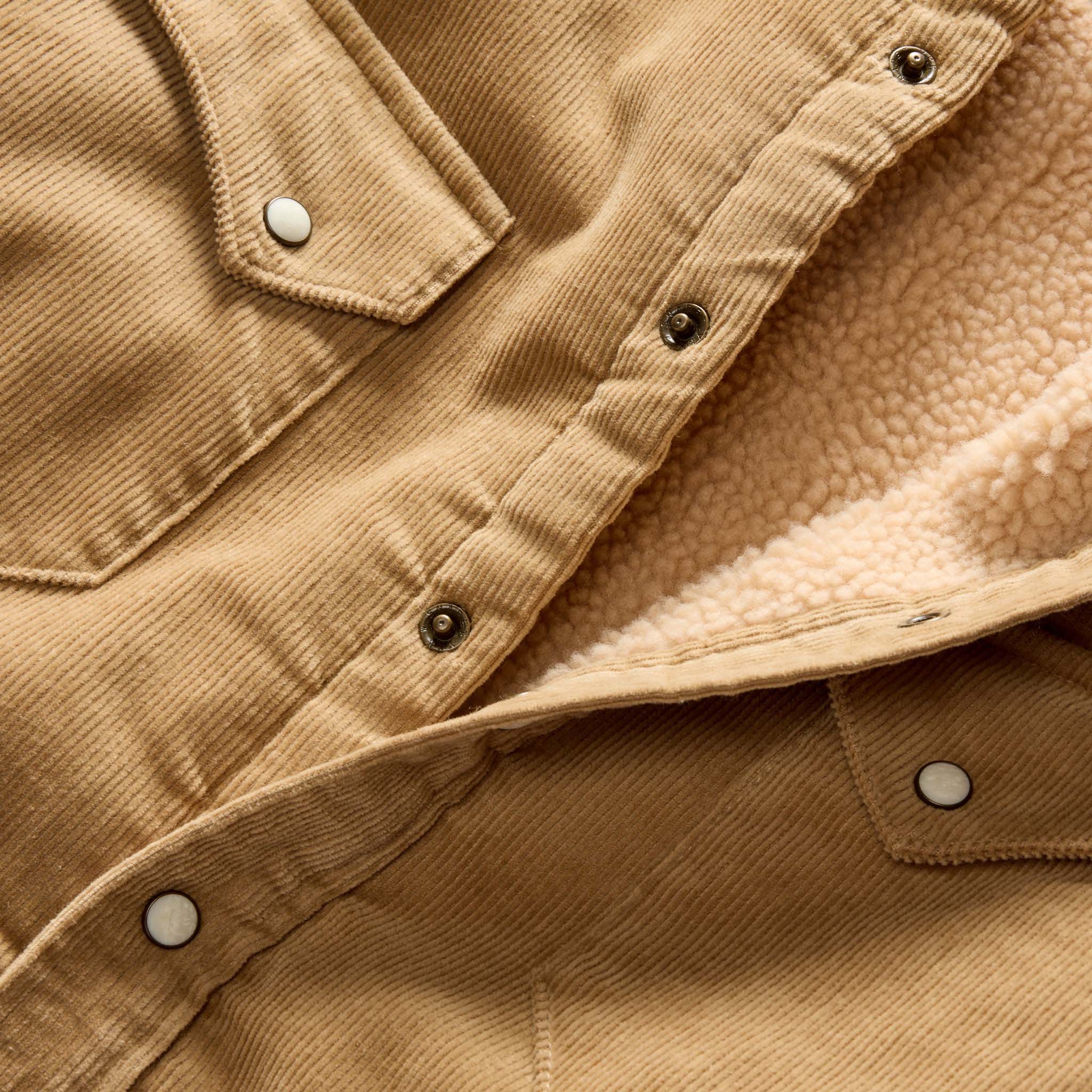 Dark Khaki Corduroy Western Shirt Jacket