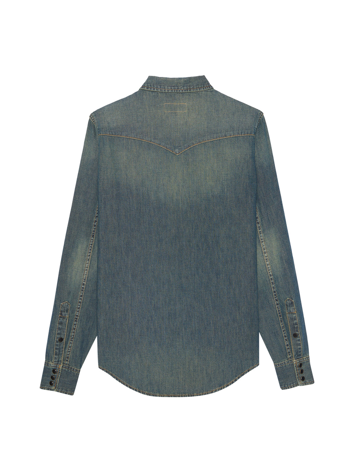 Deep Blue Denim Western Shirt