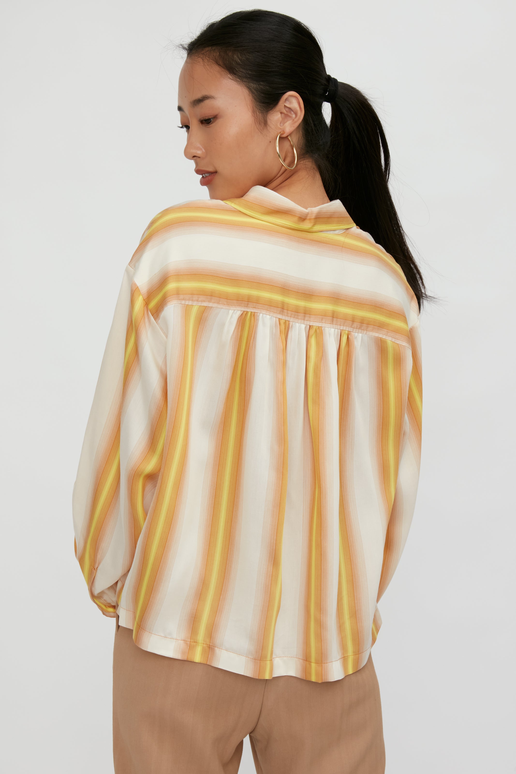 Degradé Crystal Stripe Shirt in Ambra.