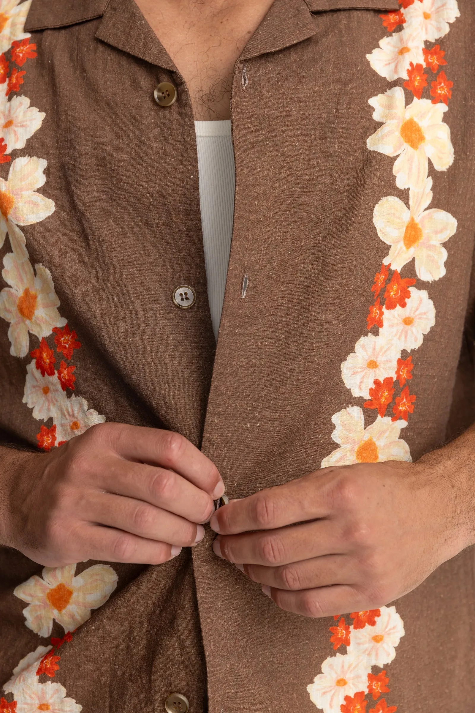 Del Rey Short Sleeve Shirt in Chocolate