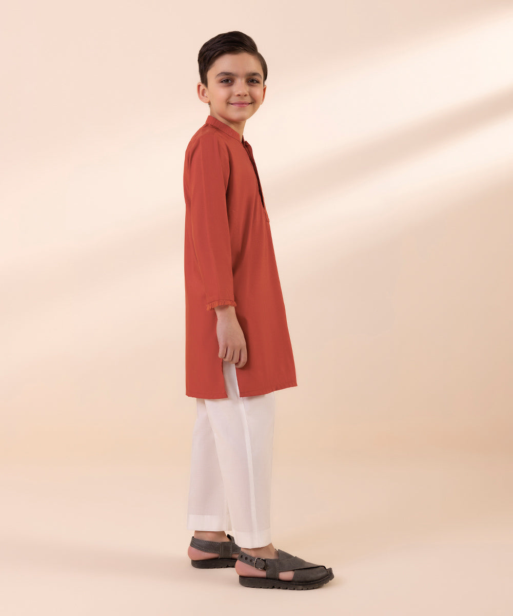 Dobby Kurta with Vibrant Dye