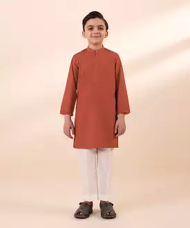 Dobby Kurta with Vibrant Dye