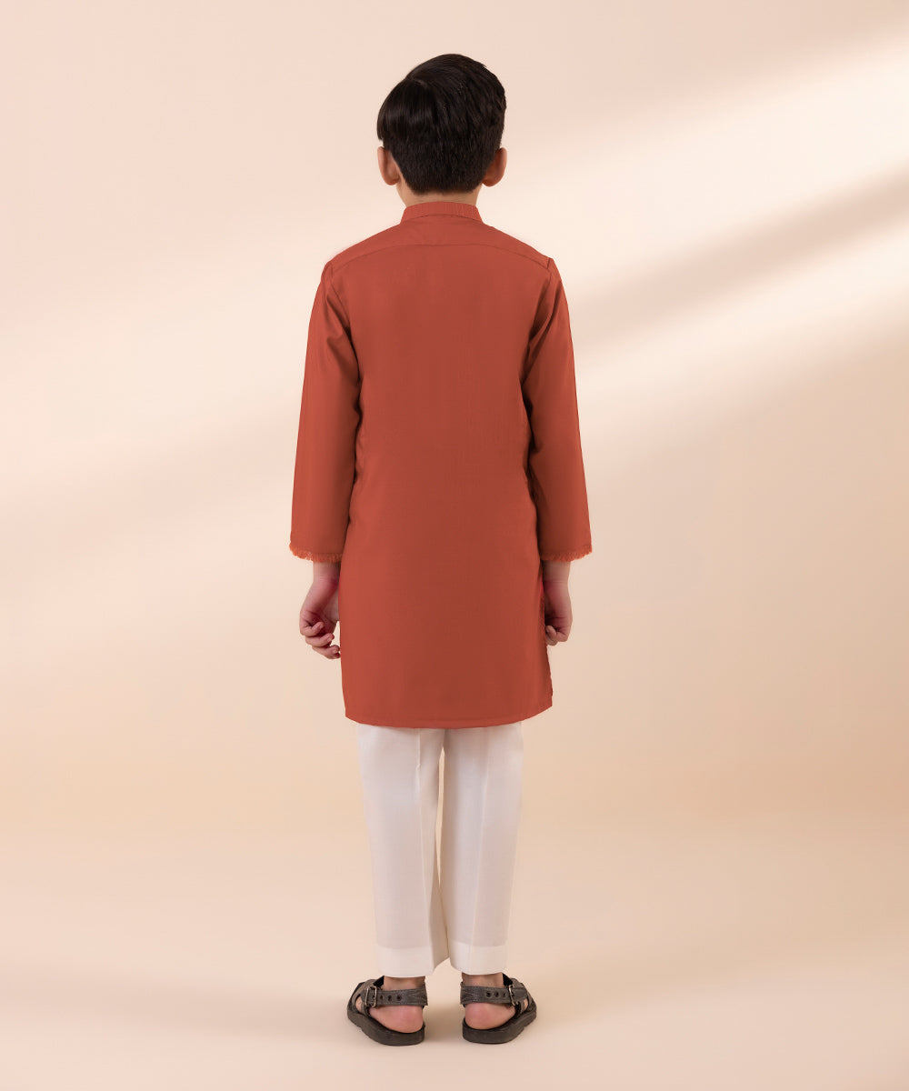 Dobby Kurta with Vibrant Dye