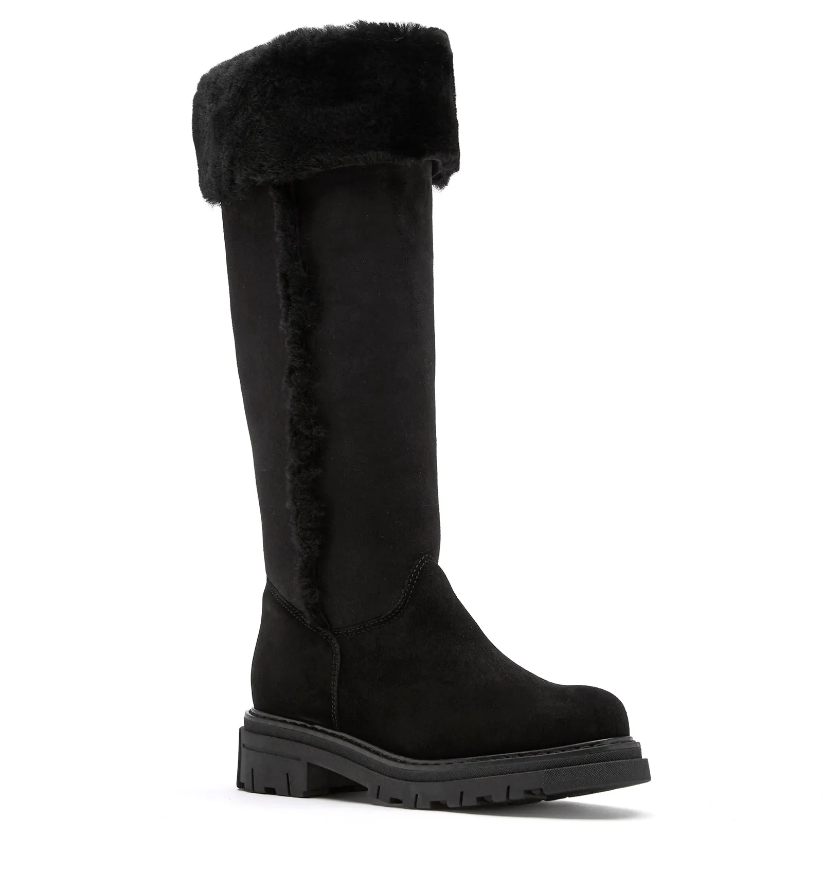 Doritt Shearling-Lined Suede Boots