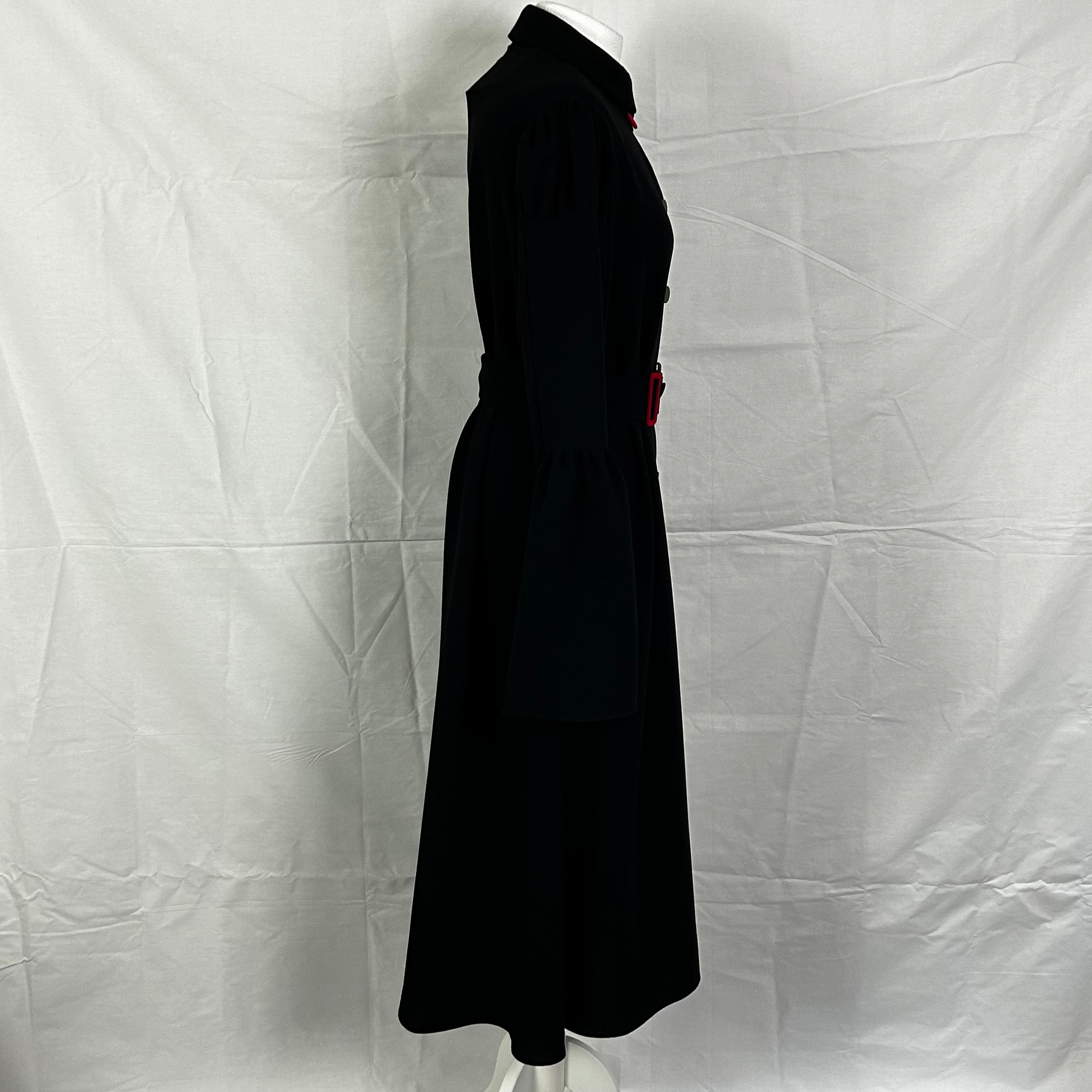 Edeline Lee New Black Crepe Maxi Dress M