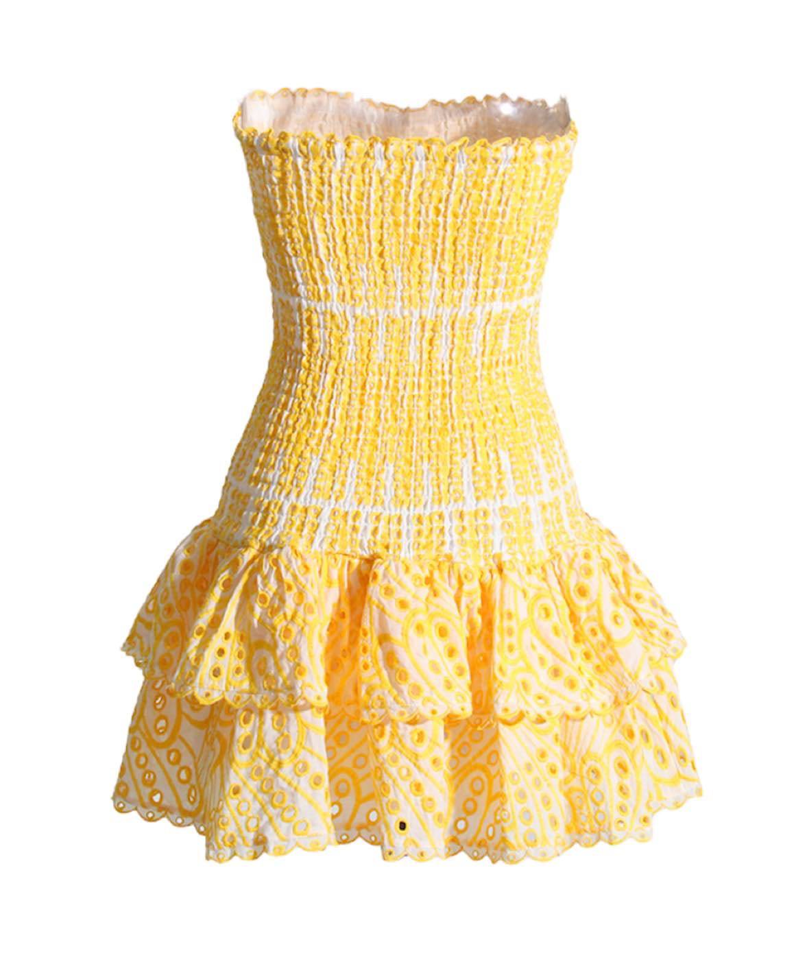 Elastic Woven Mini Dress