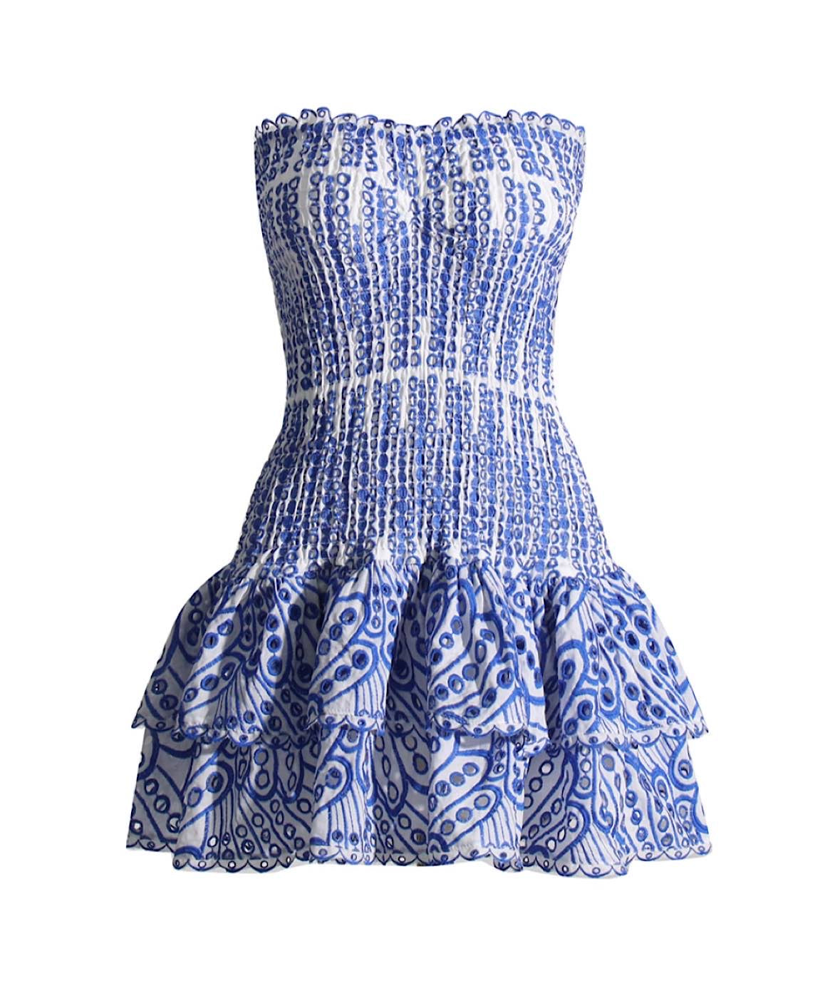 Elastic Woven Mini Dress