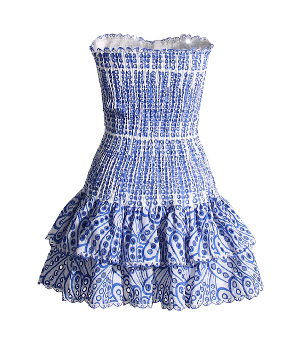 Elastic Woven Mini Dress