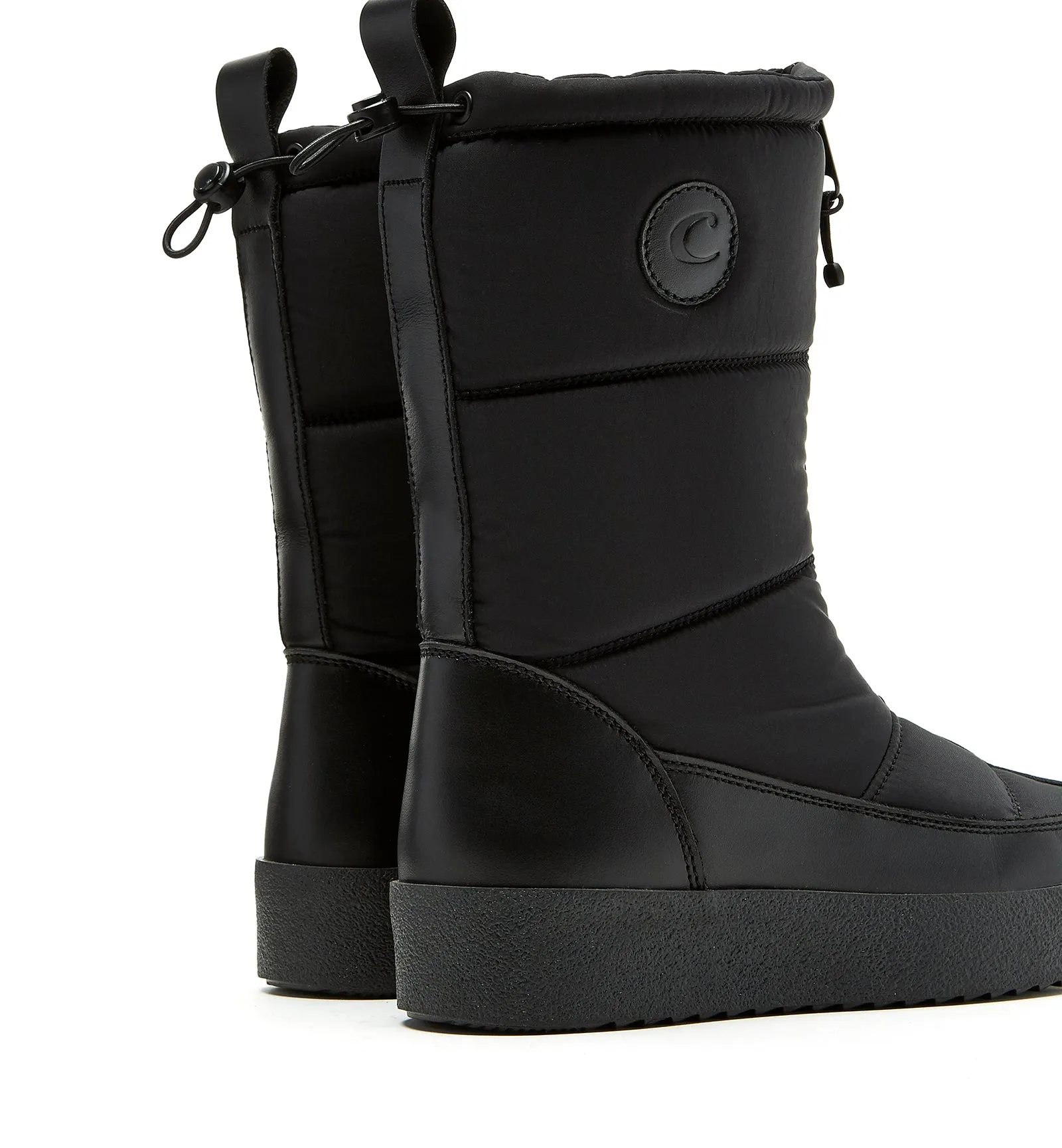 Eliza Leather Shearling-Lined Boot