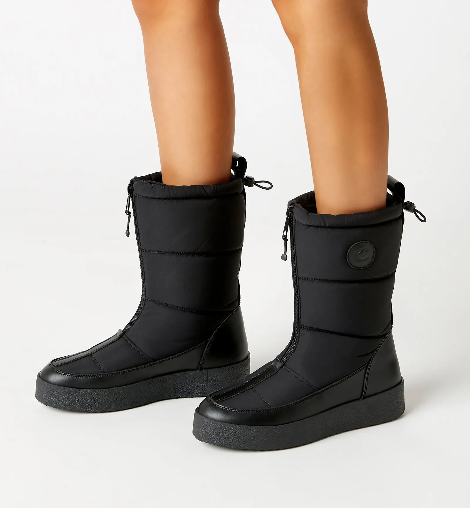 Eliza Leather Shearling-Lined Boot