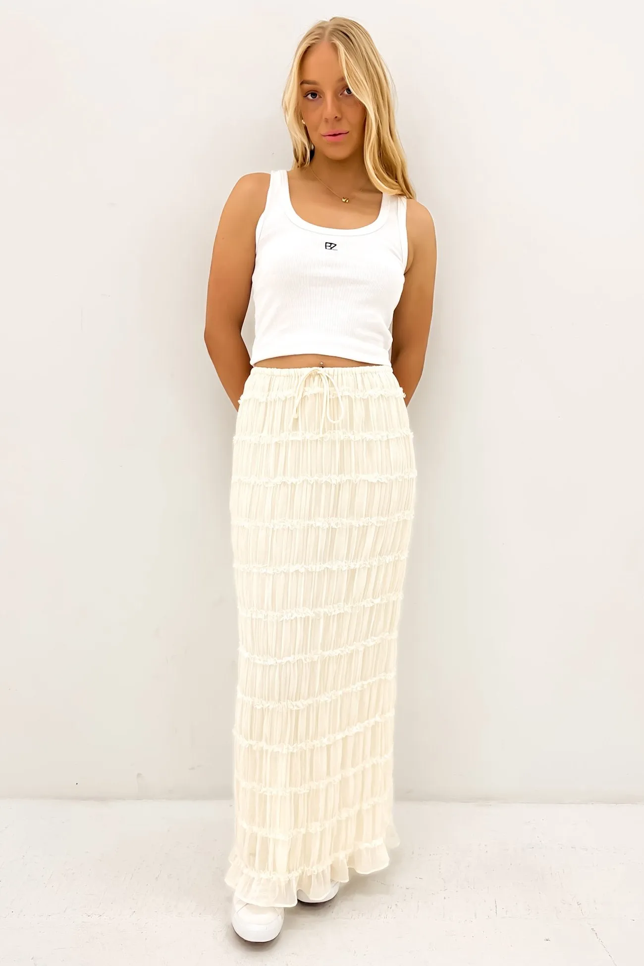 Eloisa Cream Maxi Skirt