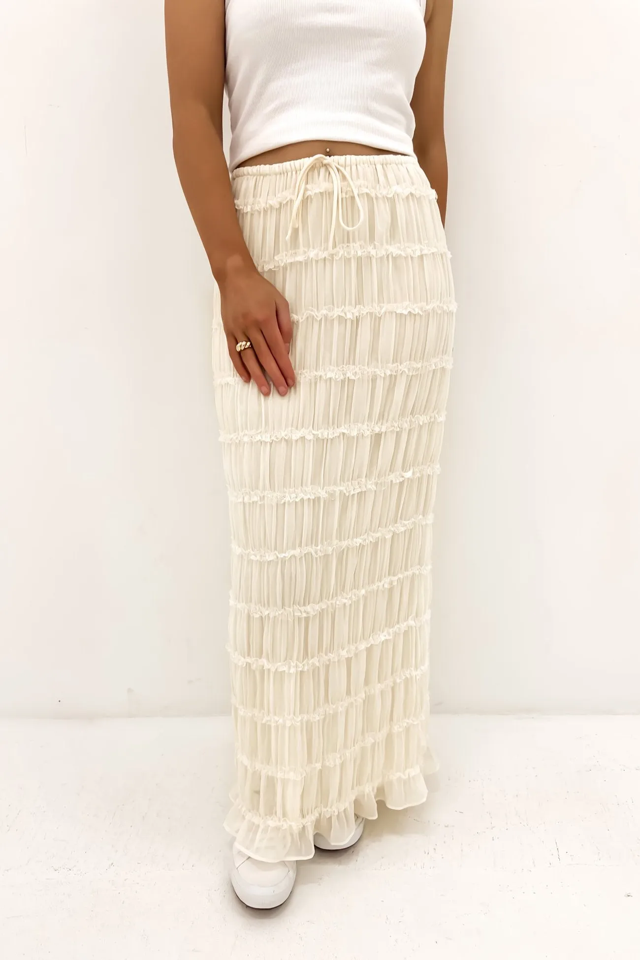 Eloisa Cream Maxi Skirt