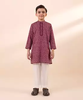 Embroidered Cotton Kurta