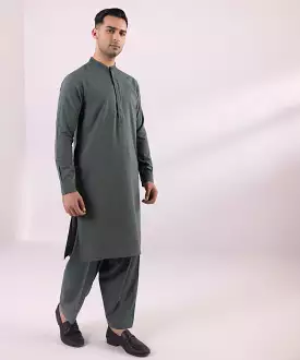 Embroidered Wash & Wear Suit - Stylish and Durable Embroidered Suit