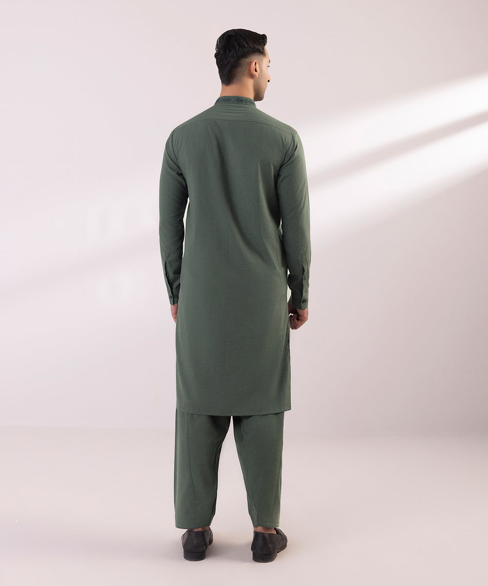 Embroidered Wash & Wear Suit - Stylish and Durable Embroidered Suit