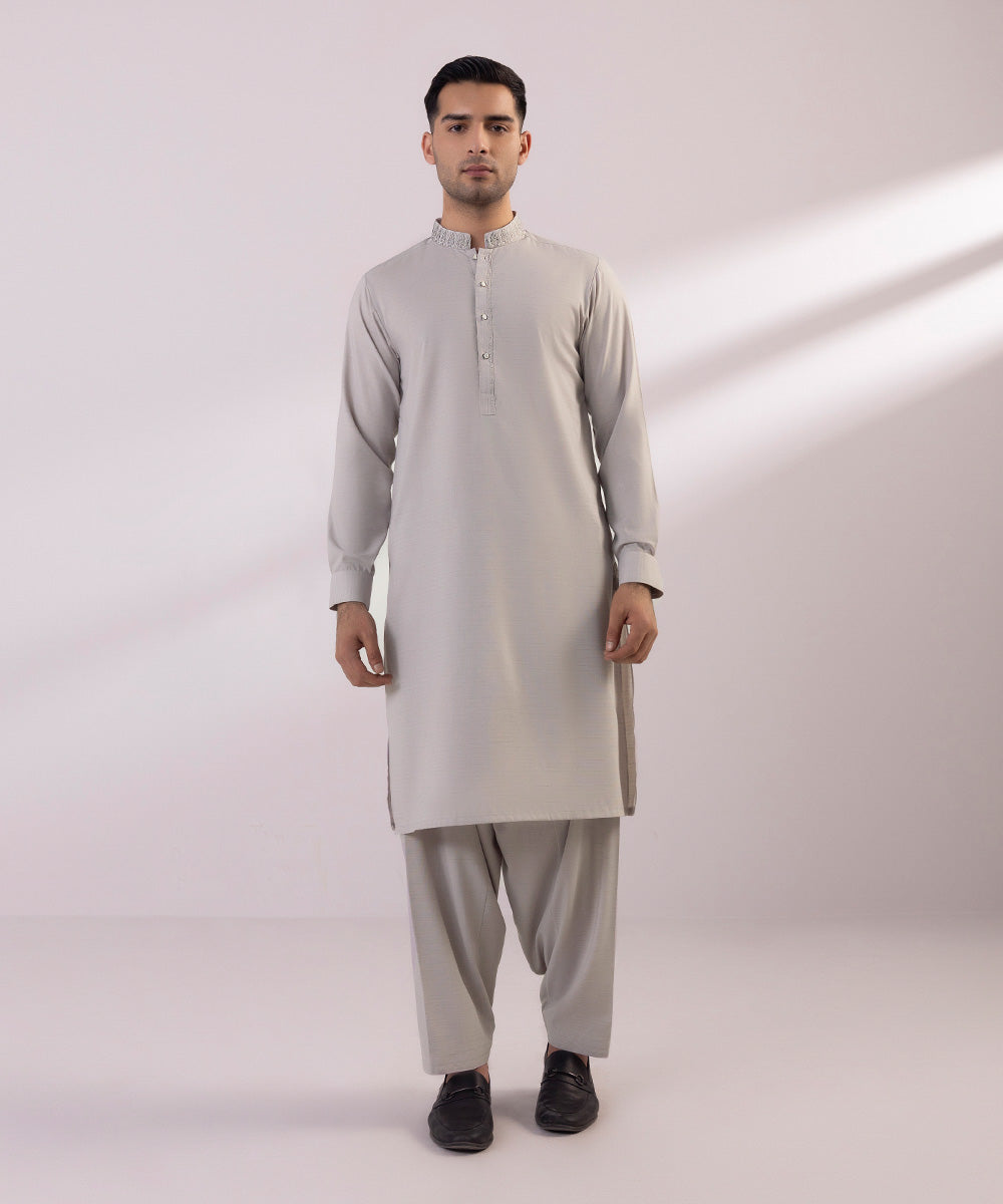 Embroidered Wash and Wear Suit - Affordable and Stylish