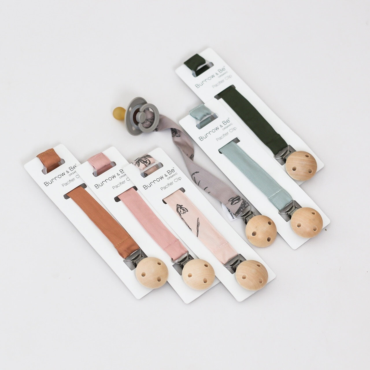 Essentials Pacifier Clip by Burrow & Be