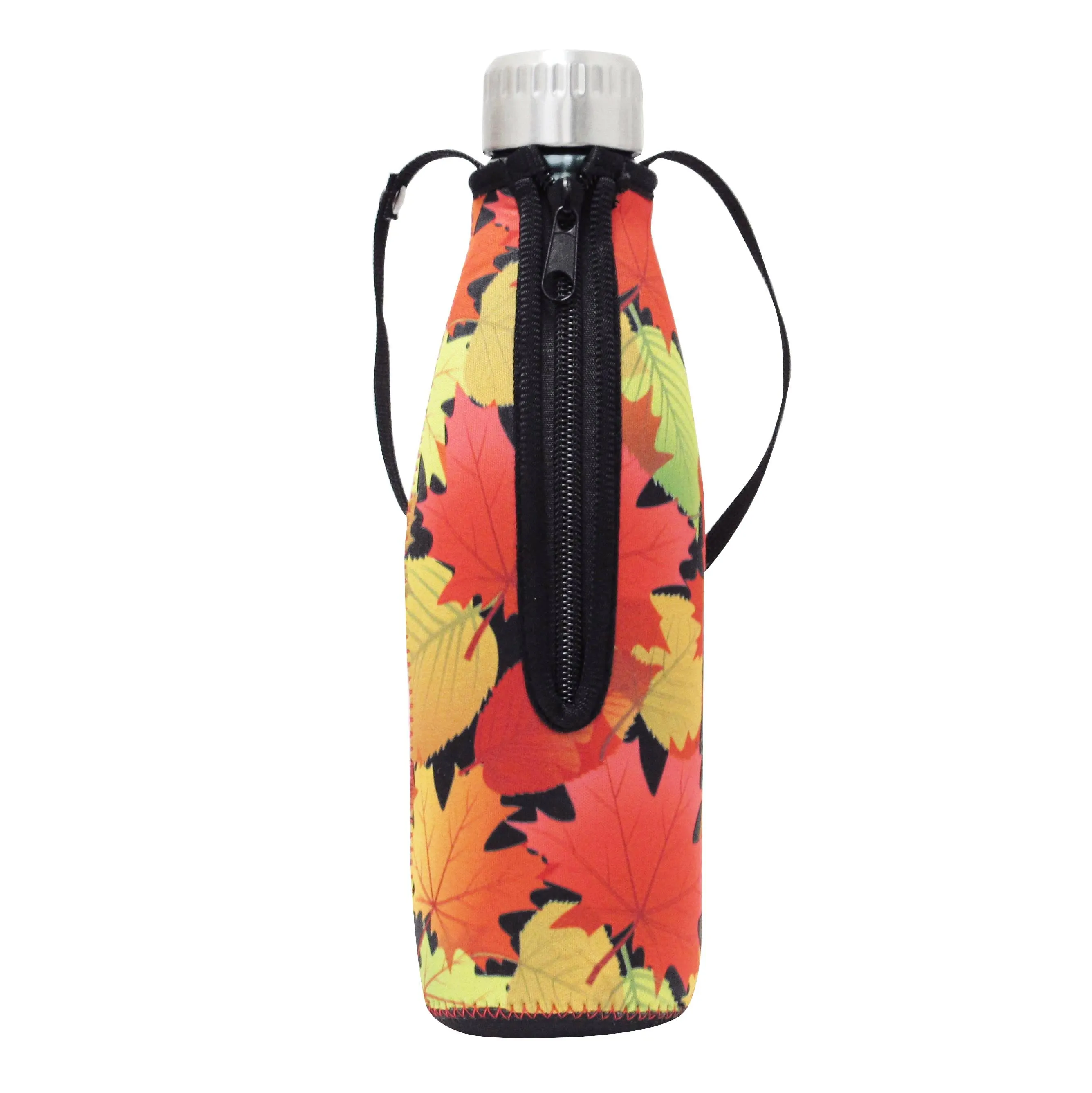 Fall Leaves Water Bottle with Sleeve