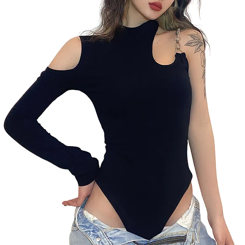 Asymmetrical Rompers Bodysuits.