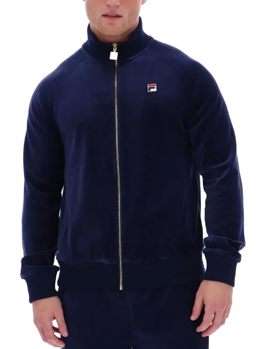 Fila Eddie Velour Ribbed Track Jacket Navy