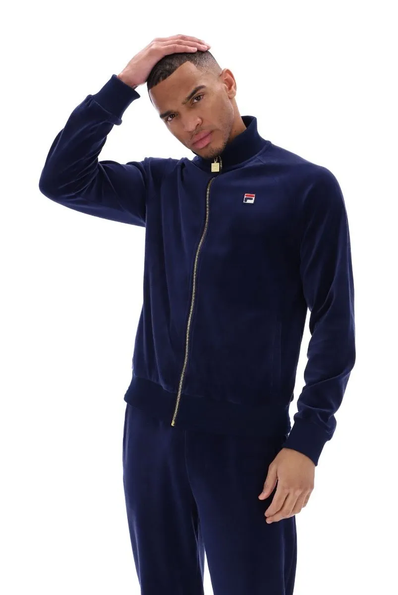 Fila Eddie Velour Ribbed Track Jacket Navy