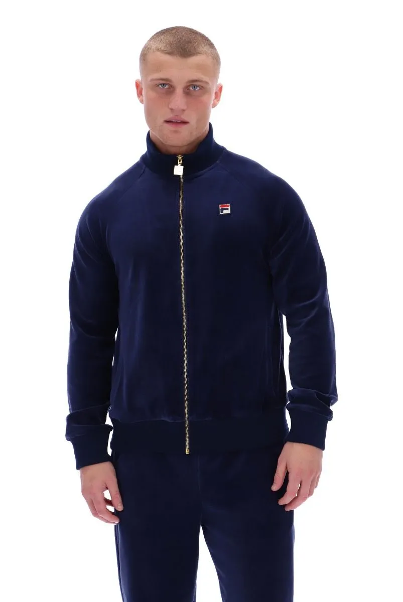 Fila Eddie Velour Ribbed Track Jacket Navy