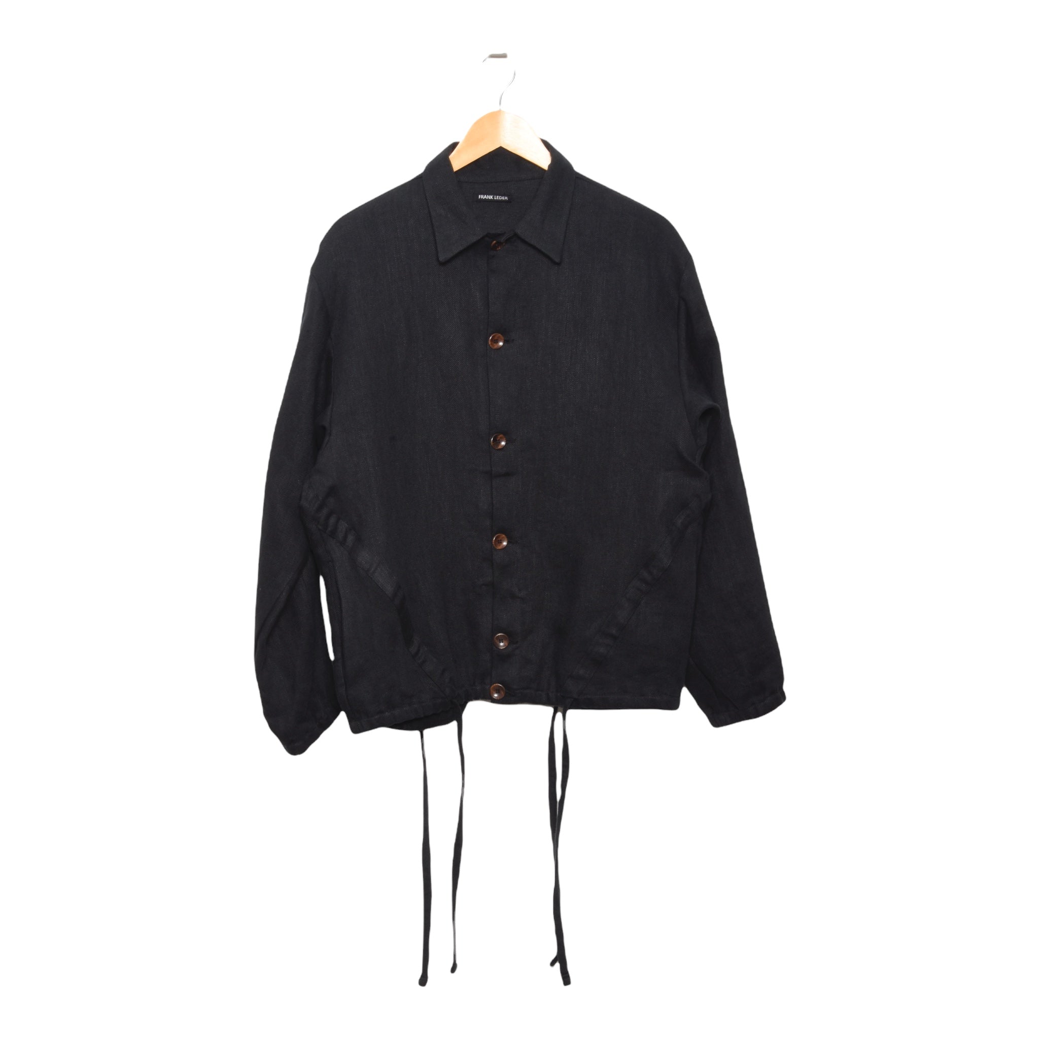 Frank Leder Black Linen Jacket.