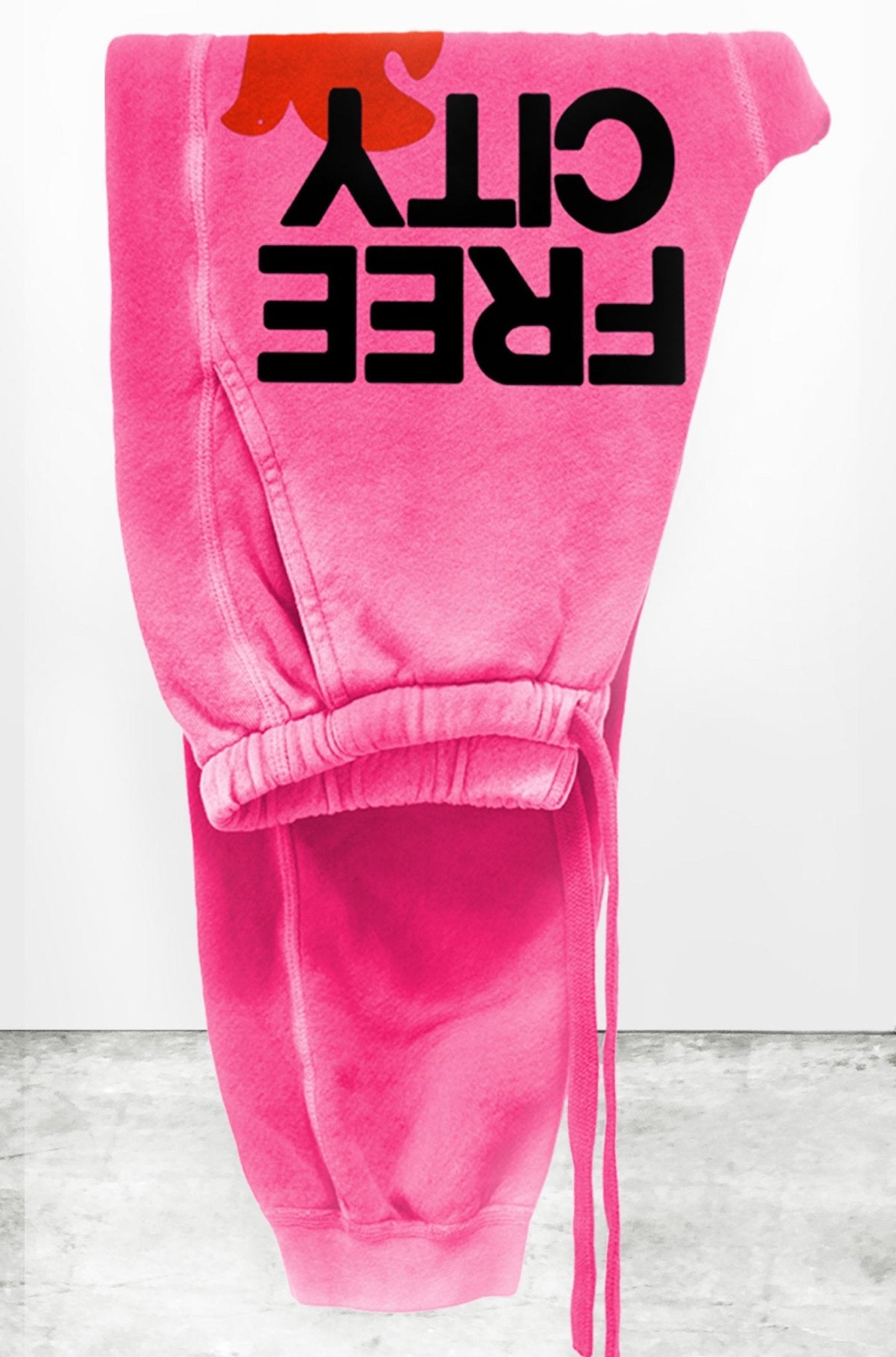 Freecity Pink Sweatpant with Large Sunfades Pocket.