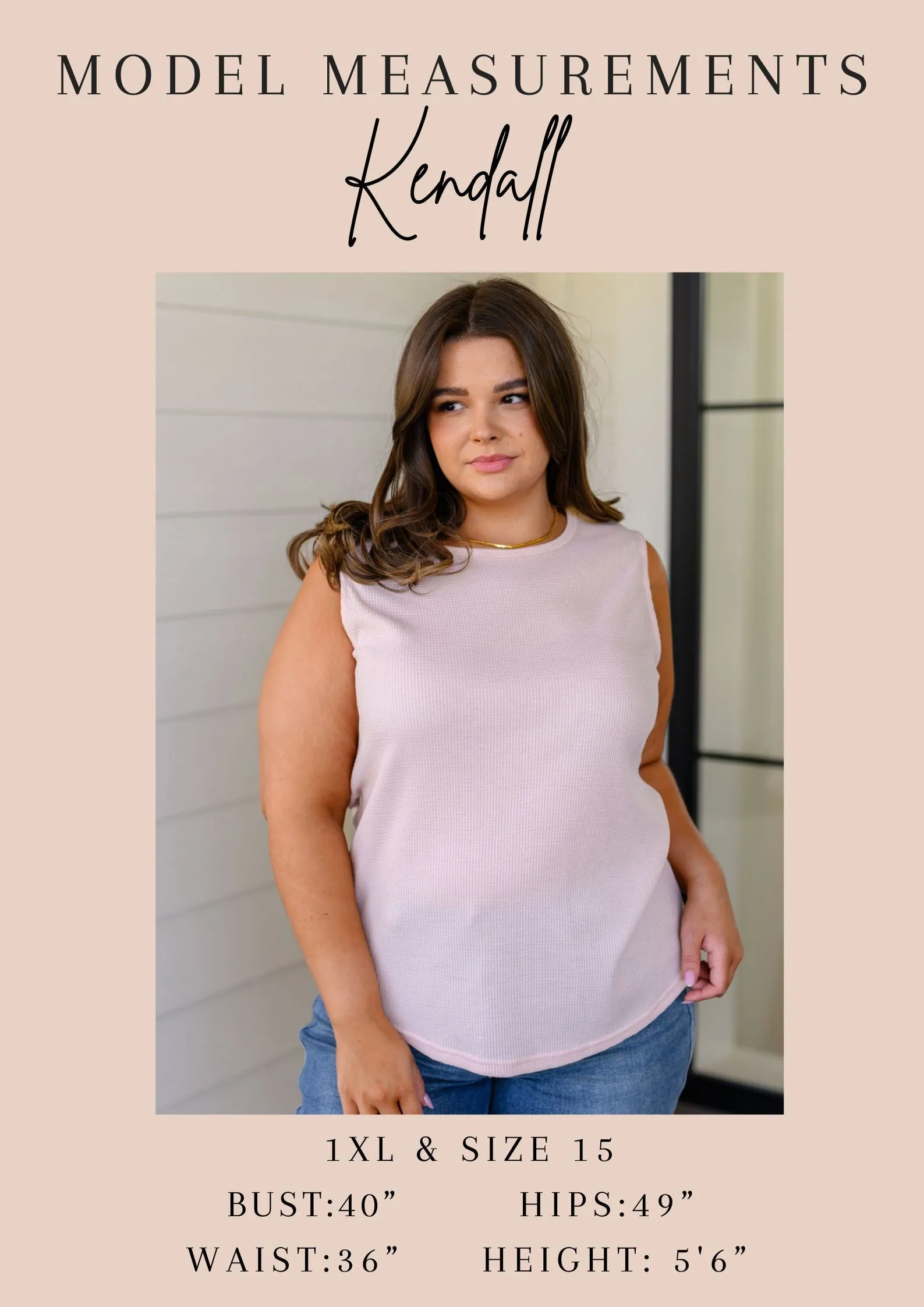 Peach Ribbed Tank Top - Reversible Seamless Basics