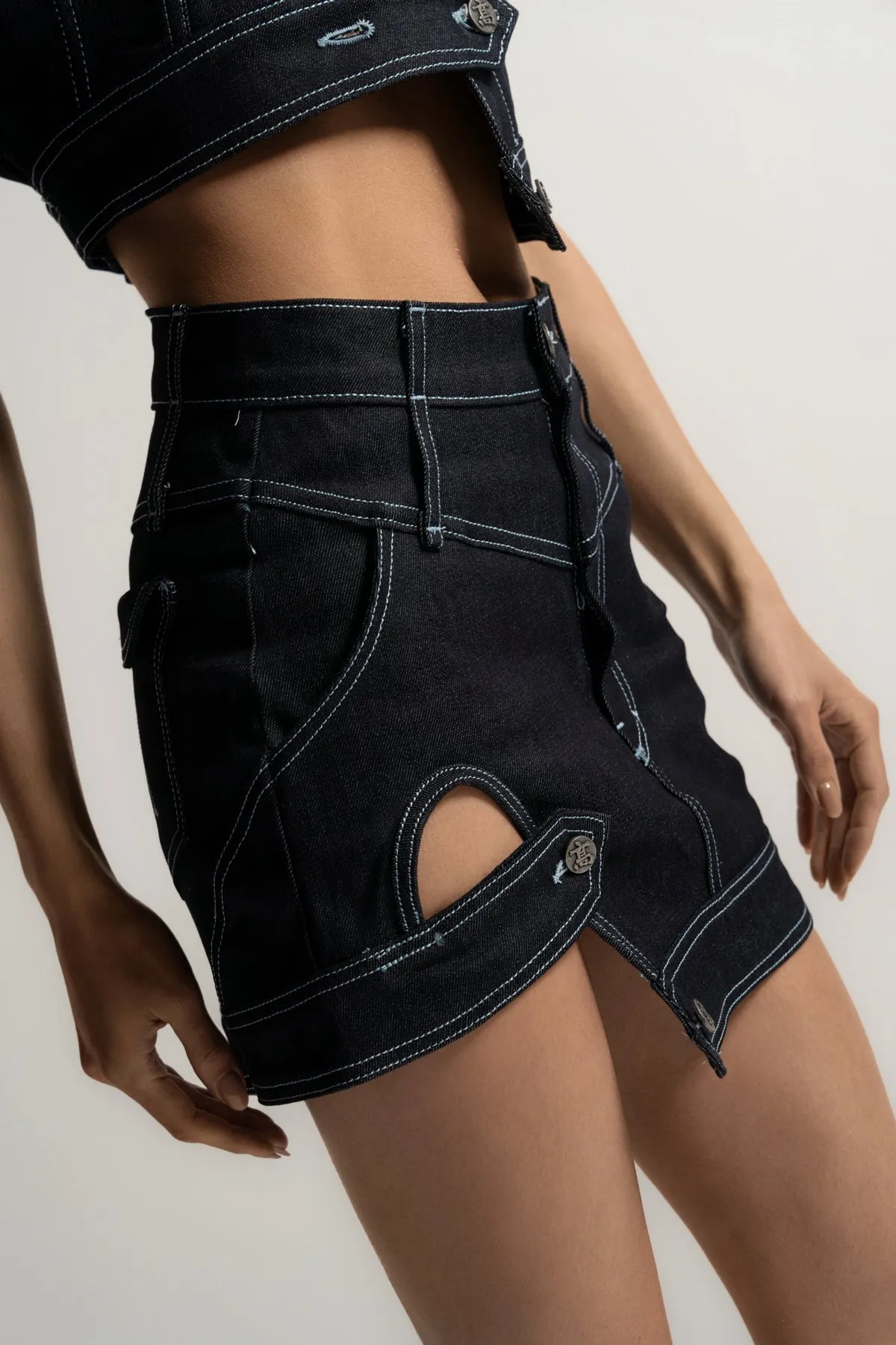 GAO Denim Mini Skirt