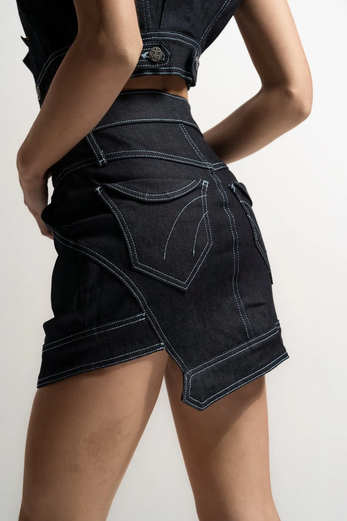 GAO Denim Mini Skirt