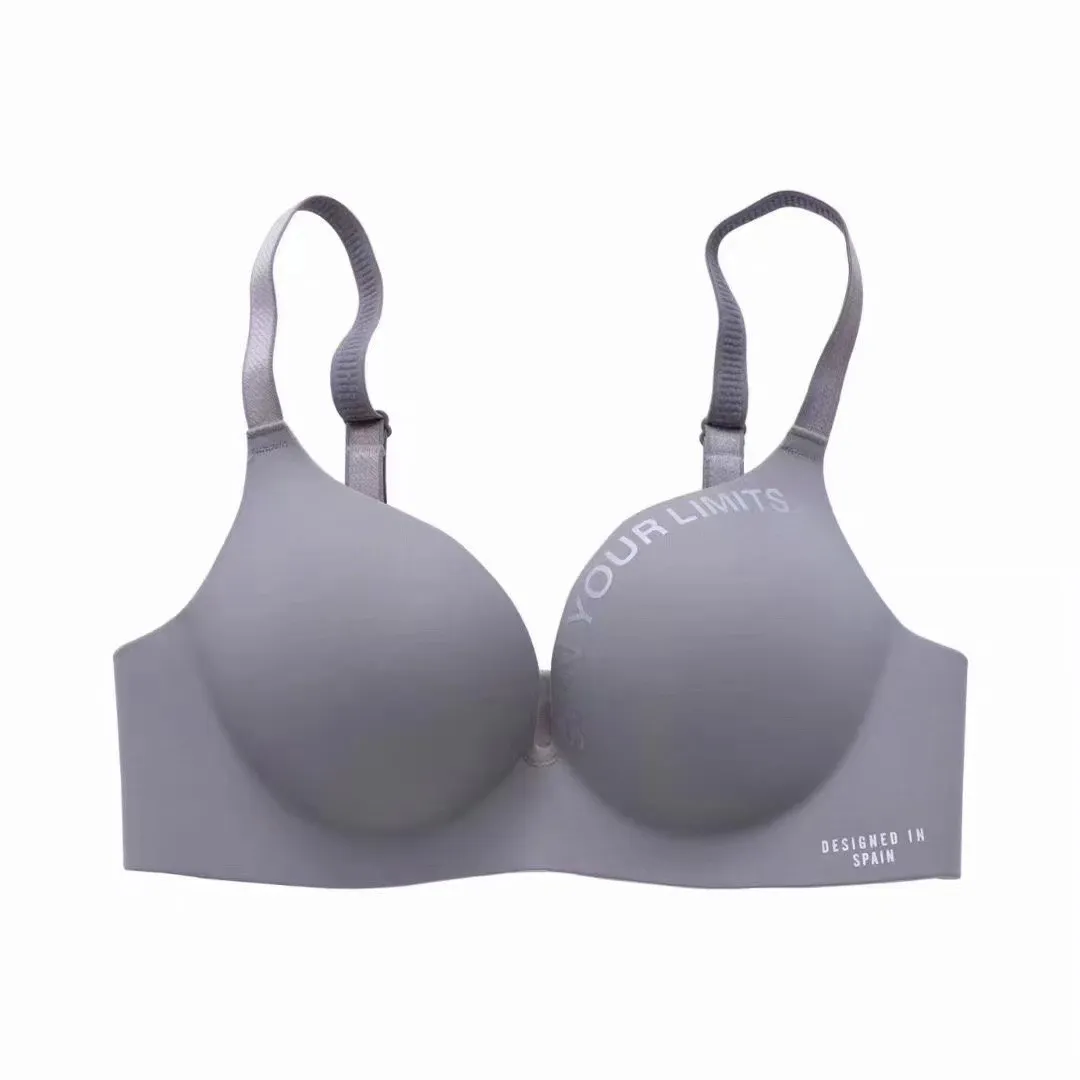 Gathered Steel Ring Bra Thin Seamless Women's Undergarment 1710