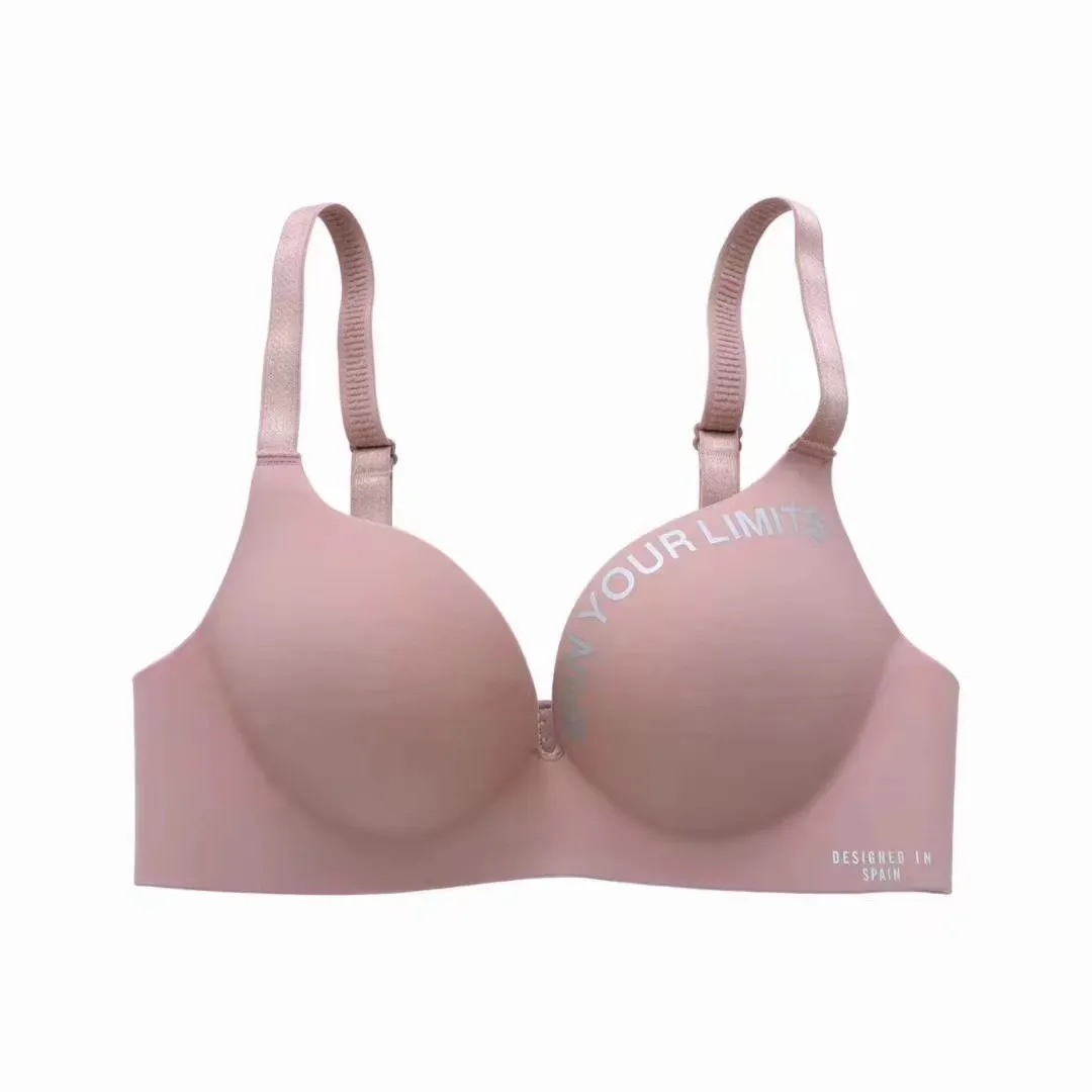 Gathered Steel Ring Bra Thin Seamless Women's Undergarment 1710