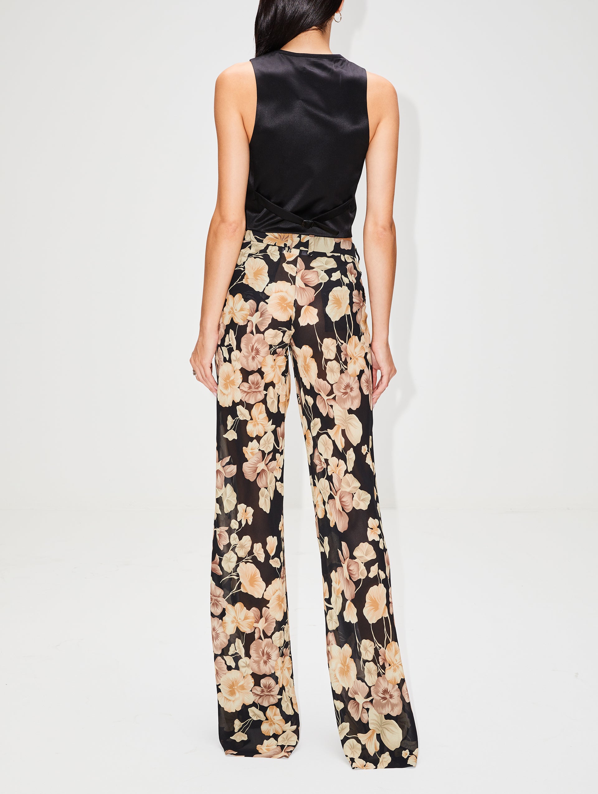 Georgette Flower Print Trousers