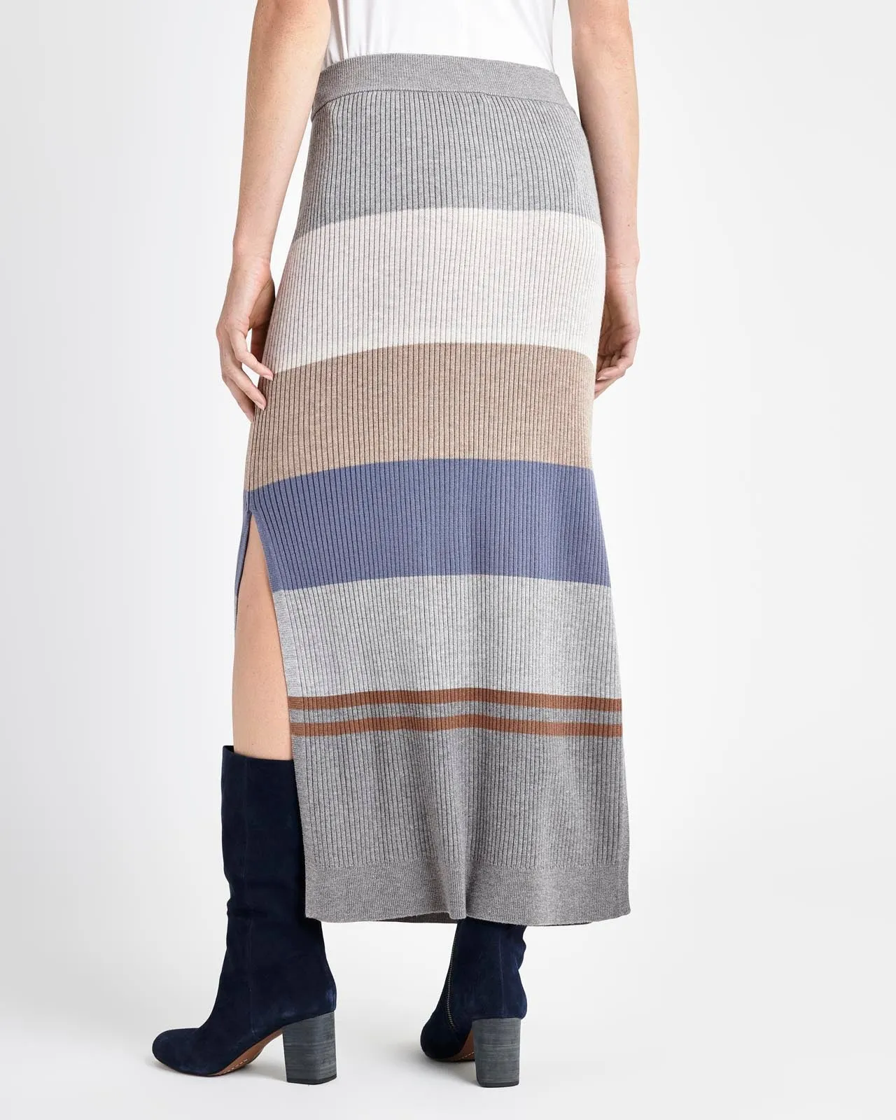 Georgie Striped Rib Skirt